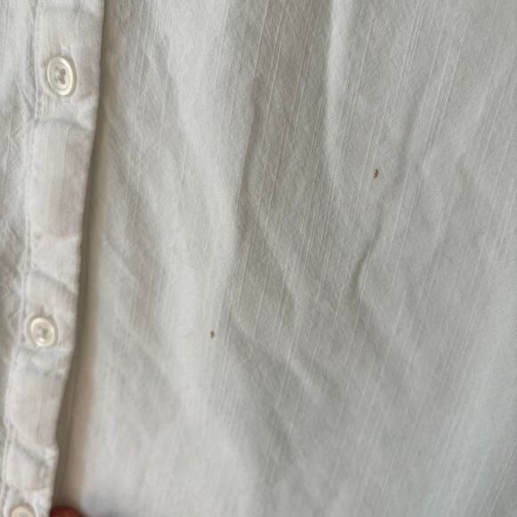 Old Navy White Cotton Blouse Tank V-Neck Size Medium - Picture 4 of 6